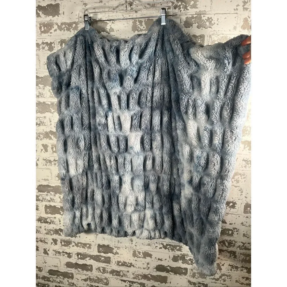 Minky corner | baby blanket square baby blue sky color